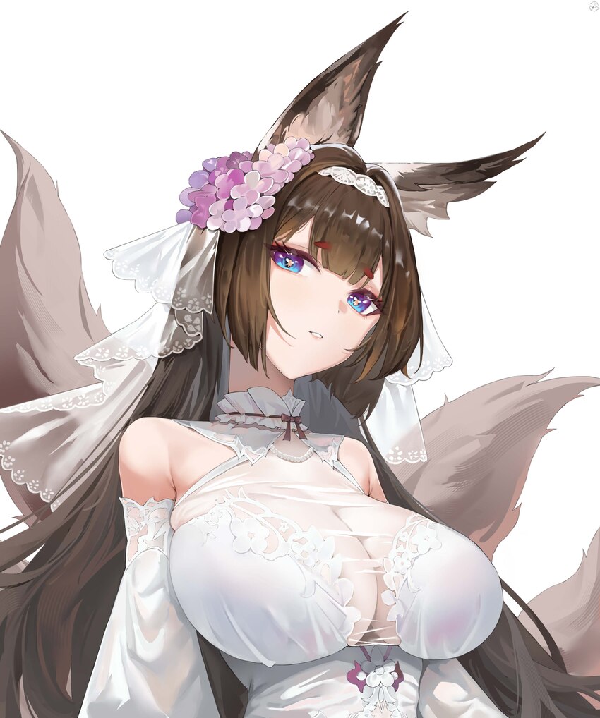 1girl absurdres amagi (azur lane) amagi (cv) (azur lane) amagi (cv) (moonlit blossom on placid seas) (azur lane) animal ear fluff animal ears azur la…