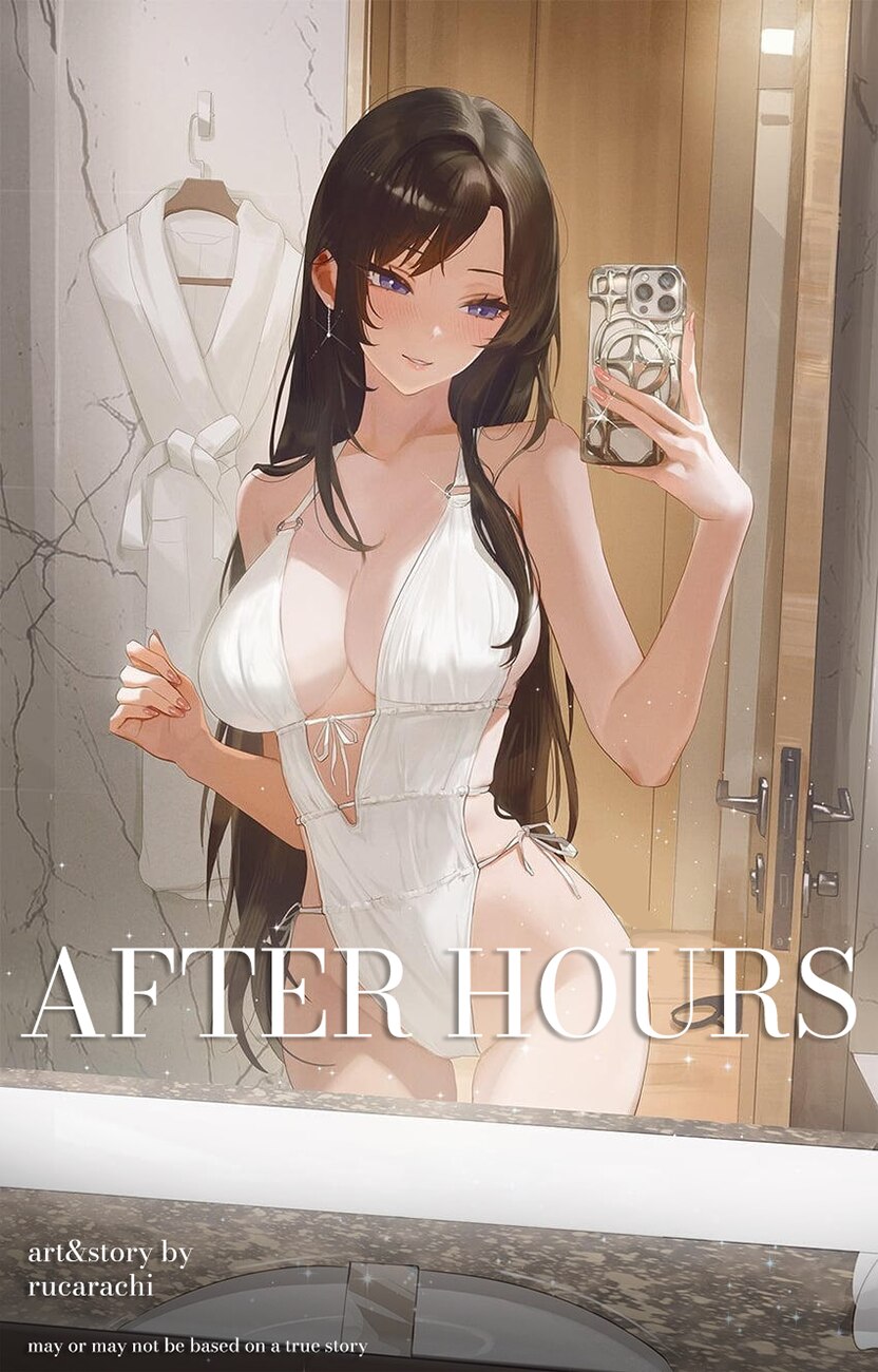1girl artist self-insert bare arms bare hips bare shoulders bathrobe bathroom blush breasts brown hair casual one-piece swimsuit cellphone center ope…