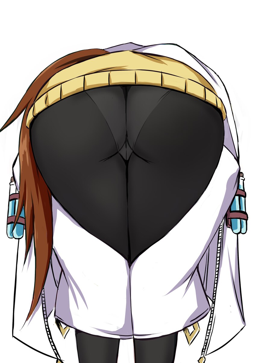 1girl absurdres agnes tachyon (tach-nology) (umamusume) agnes tachyon (umamusume) amen pose (meme) ass ass focus black pantyhose box wonderland coat …