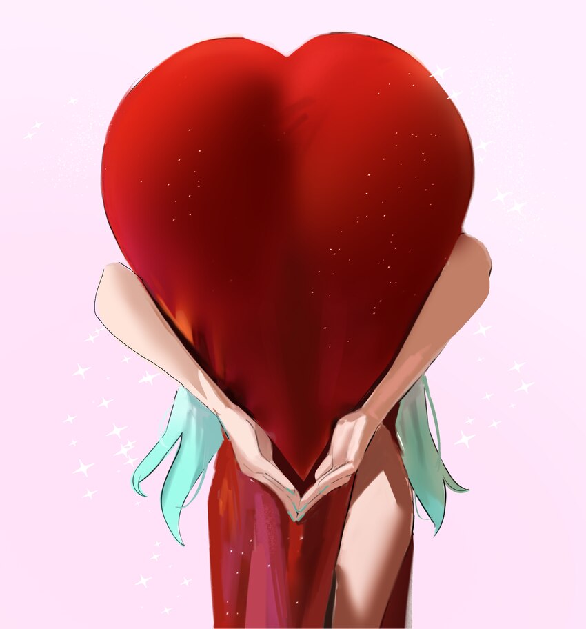 1girl amen pose (meme) ass ass focus bent over commentary densetsu.exe dress english commentary green hair highres huge ass meme mint fantome present…