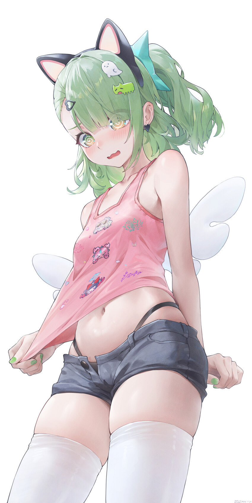 1girl @ @ absurdres alternate costume angels of delusion kfc bag animal ears aria (human) (zenless zone zero) aria (zenless zone zero) asymmetrical b…