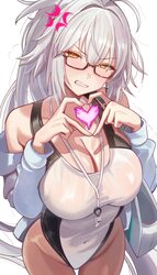 0nineo9 1girl absurdres anger vein bare shoulders blush breasts cleavage clenched teeth commentary commission cosplay e…