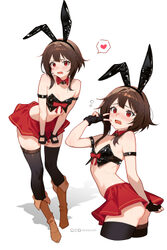 1girl alternate costume animal ear hairband animal ears arm strap ass ass peek bad id bad twitter id black bra black gl…