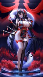 1girl absurdres alternate costume animal artist logo artist name azur lane bare shoulders black gloves black hair black…