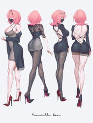1girl absurdres achilles tendon alternate costume ankle ass backless dress backless outfit bare shoulders biguan xiuxin…