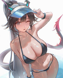 1girl absurdres alternate breast size (larger) alternate costume alternate hairstyle arknights arknights  endfield biki…
