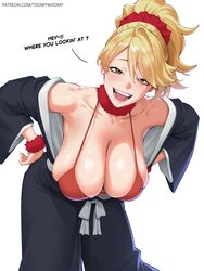 1girl  d absurdres alternate breast size (larger) armpits bare shoulders bikini black kimono bleach bleach  mirrors hig…