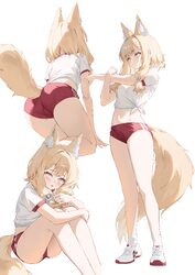 1girl absurdres alternate costume animal ear fluff animal ears arknights arknights  endfield ass blonde hair blush buru…