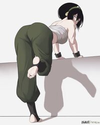 1girl alternate breast size (larger) arm support ass avatar aang  the last airbender avatar legends back bare shoulders…