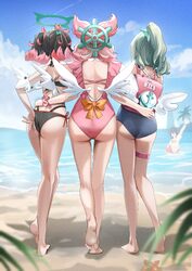4girls absurdres achilles tendon angels of delusion ankle aria (human) (zenless zone zero) aria (zenless zone zero) ass…
