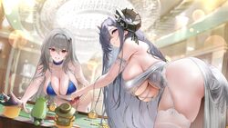 2girls artist request ass august von parseval (azur lane) august von parseval (night rendezvous with the unhulde) (azur…