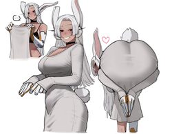 ... 1girl  / absurdres alternate costume amen pose (meme) amputee animal ears ass bent over black bra black choker boku…