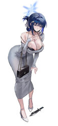 1girl absurdres alternate breast size (larger) alternate costume alternate hairstyle bag black bag black bra black mask…