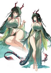 1girl absurdres alternate breast size (larger) alternate costume arknights arknights  endfield bare shoulders barefoot …