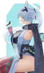 1girl absurdres animal ears arcane (arknights) arknights arknights  endfield bird ears bird girl black cape black glove…