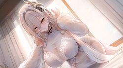 1girl alternate costume amagi (azur lane) amagi (azur lane) (cosplay) amagi (cv) (azur lane) amagi (cv) (moonlit blosso…