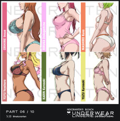 6+girls aqua bra aqua panties ass black hair bleach bleach  epilogue blonde hair blue bra blue panties blush bra breast…