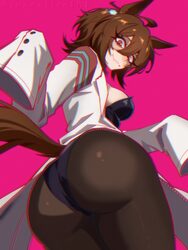 1girl absurdres adapted costume agnes tachyon (tach-nology) (umamusume) agnes tachyon (umamusume) ahoge animal ears ass…