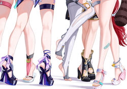 5girls absurdres aichinaigai alice thymefield alice thymefield (sea of thyme) bandaid bandaid on leg black skirt chines…