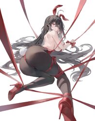 1girl animal ear hairband animal ears ass azur lane black pantyhose breasts commentary fake animal ears fake tail hair …