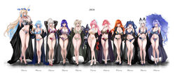 6+girls aemeath (wuthering waves) alternate breast size (larger) augusta (wuthering waves) bare legs bare shoulders bla…