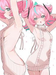 1girl absurdres alternate costume aqua eyes aqua streaks aria (human) (zenless zone zero) aria (zenless zone zero) ass …