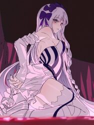 1girl absurdres black nails bow breasts detached sleeves fate/strange fake fate (series) francesca prelati (fate) hair …
