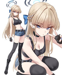 1girl absurdres alternate costume bare arms bare shoulders belt black belt black boots black choker black gloves black …