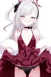 1gen sinkun 1girl bare shoulders black choker black panties black scrunchie blue archive blush breasts choker clothes l…