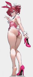 1girl ahoge animal ear hairband animal ears arm tattoo ass barefoot breasts character name tattoo closed mouth corrupte…
