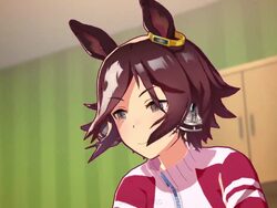 3d 3girls agnes tachyon (tach-nology) (umamusume) agnes tachyon (umamusume) ahoge all fours animal ears animated audibl…